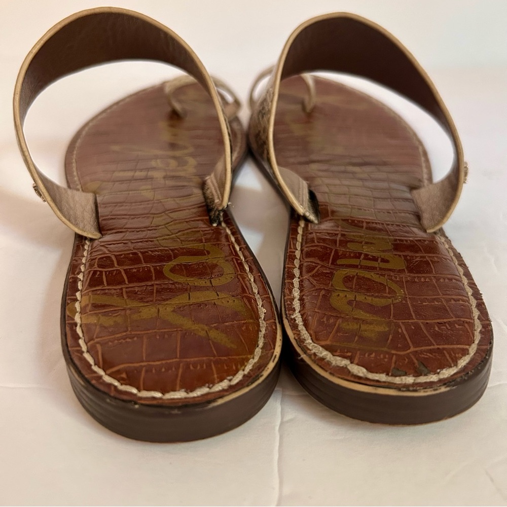 Sam Edelman Snakeskin Thong Sandals Size 9.5 Gently Worn - Picture 3 of 6